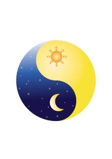 Ying yang sun and moon