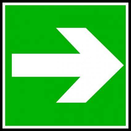 White Arrow In A Green Rectangle clip art