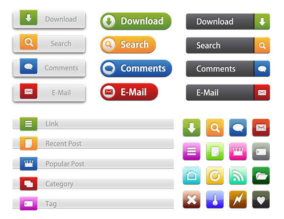 Free Buttons and Icons