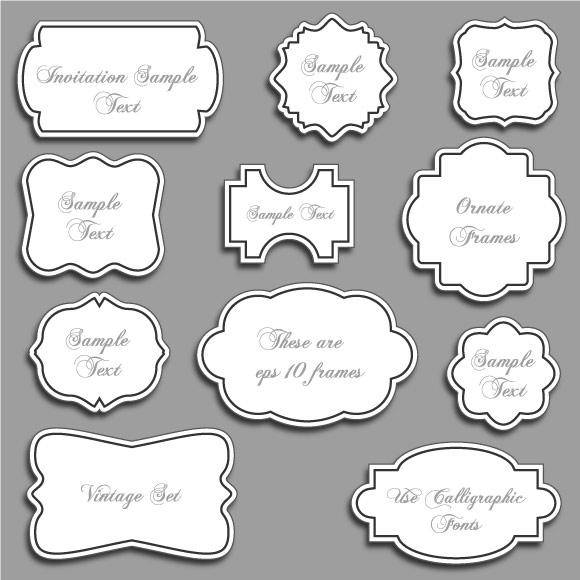 Vintage Ornate Vector Frames