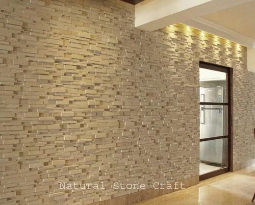 Interior Stone Wall Cladding, Thickness: 15-20Mm ,Size: 150X600 Mm