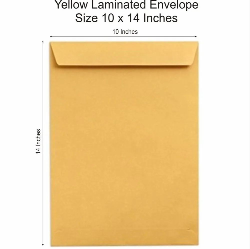 Paper Yellow Laminated Envelope, For Courier, Thickness: 100gsm At Rs 3 