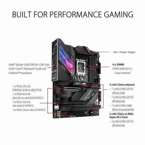 ASUS ROG Strix Z690-E Gaming WiFi LGA 1700 (12th Gen Intel Core) ATX ...