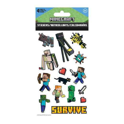 Minecraft™ Stickers 4 Sheets | Five Below | let go & have fun