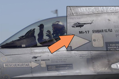 Syrian Civil War “Kill” Markings on Turkish F-16s During NATO Tiger Meet 2015
• Syrian MiG-23 Flogger - Mar. 23, 2014
• Syrian Mi-17 Hip Helicopter - Sept. 16, 2013