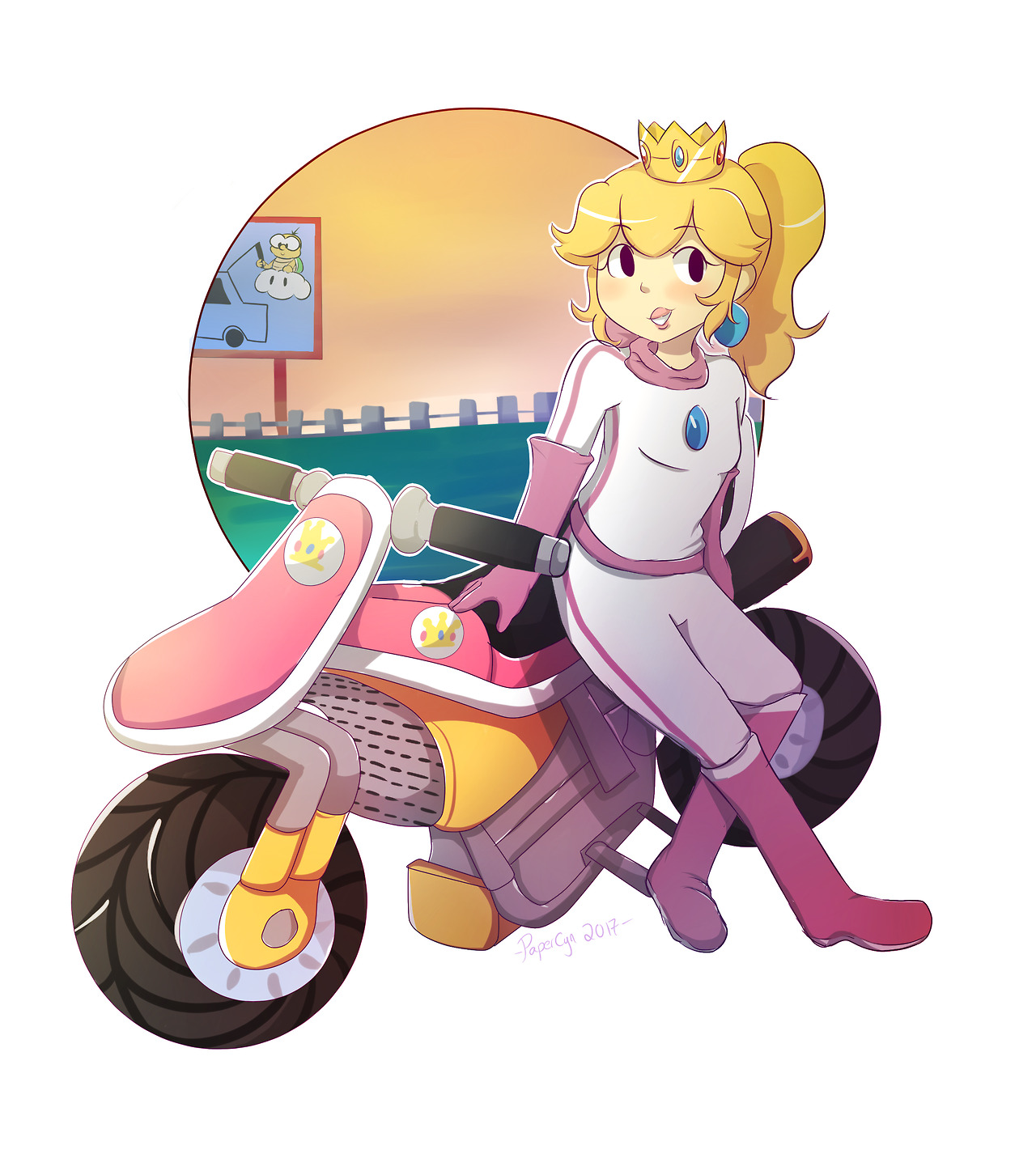 Princess Peach Mario Kart Wii Bike