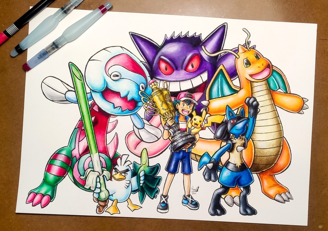 Ash Pokemon Drawing