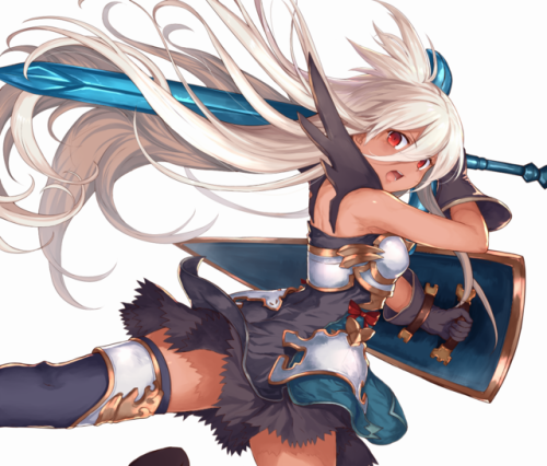 Warrior girl Grand Order: Granblue Fantasy game art [by Abusoru]