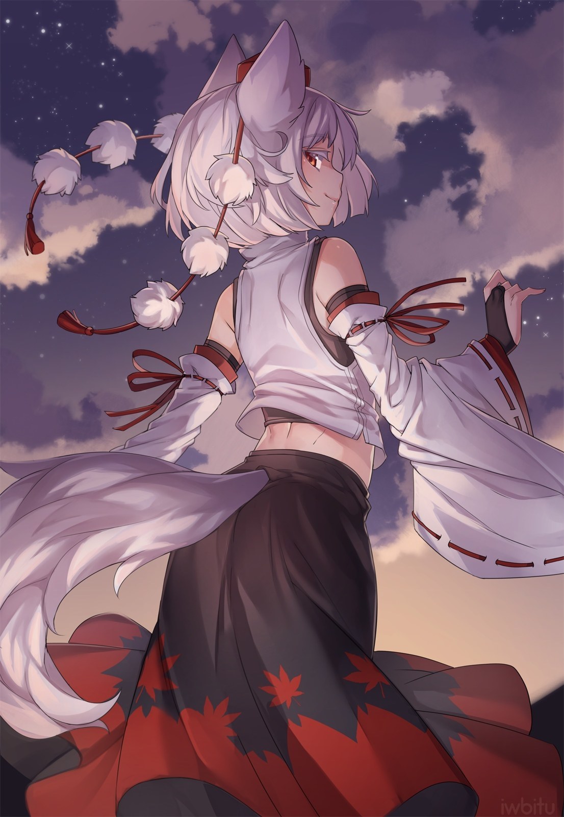 Anime Girl And Wolf Art