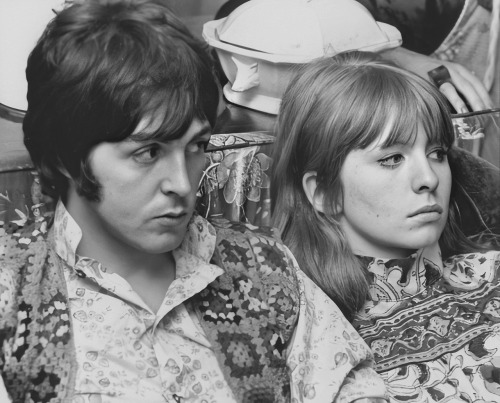 Beatle Paul McCartney & Jane Asher photographed during their visit to the 10-day conference on T