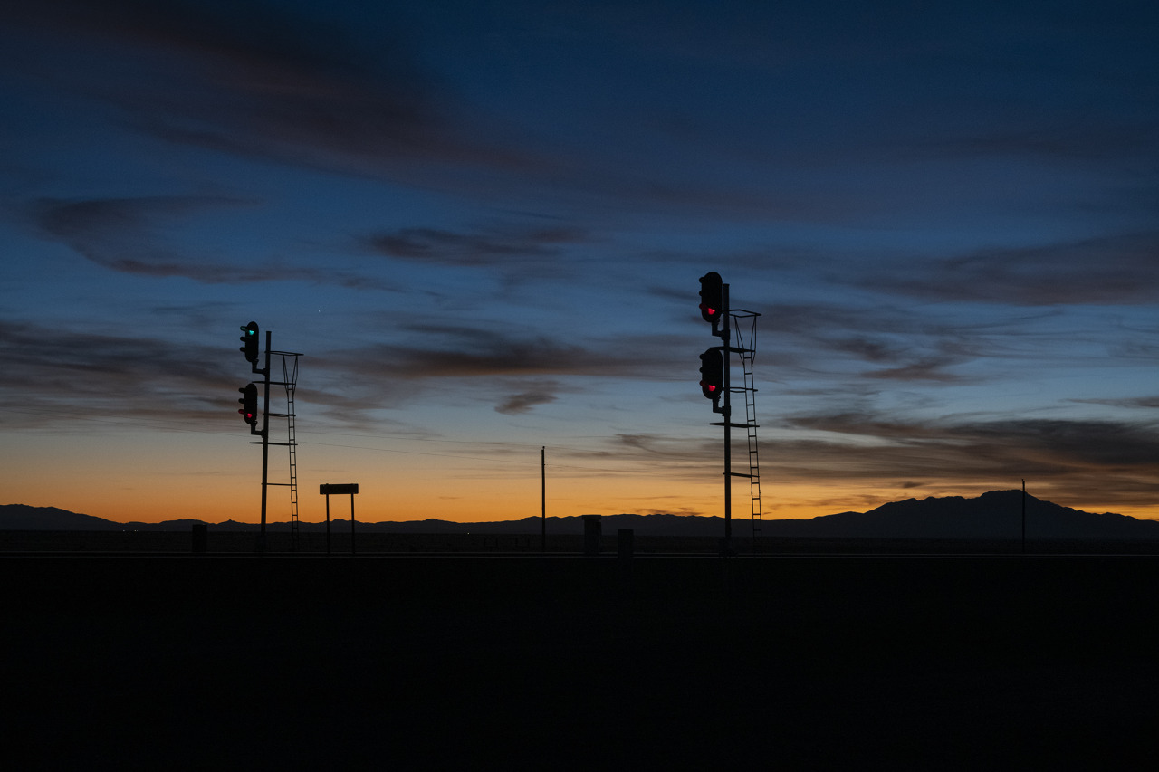 railwayhistorical:
“Sunset at Beevers
After exploring Abo Canyon a couple of years, I paused to watch the sun set just to the west. This spot, what the BNSF calls Beevers, lies between Belen and the mouth of the canyon; I believe that is Ladron Peak...