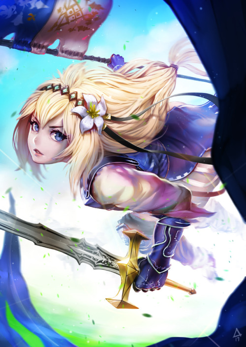 Jeanne d'Arc: Granblue Fantasy mobile game art [Artist: Erica June Lahaie]