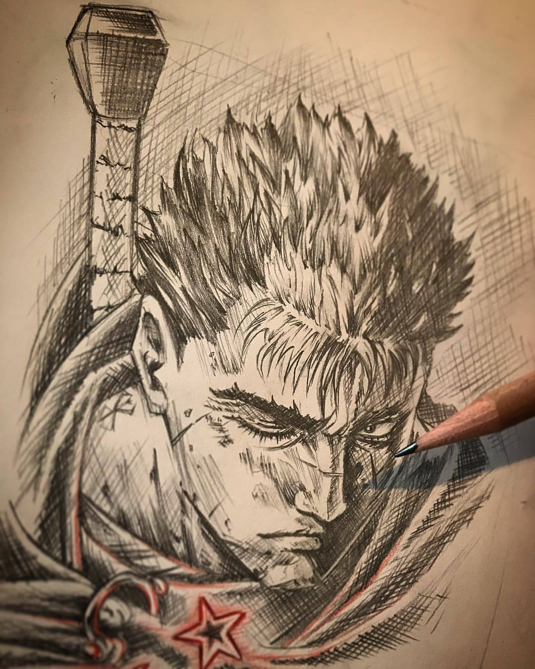 Kennay Inkaholiks Tattoo Guts Berserk Inkaholiks Kennyinkaholiks Aujourd'hui voyons ensemble comment dessiner comme kentaro miura le dessinateur de berserk. kennay inkaholiks tattoo guts