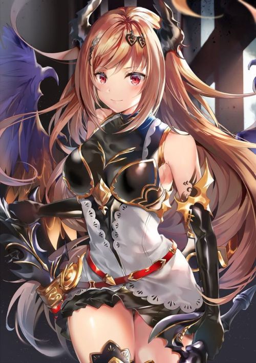 The war goddess Dark Angel Olivia: Granblue Fantasy game fanart [Artist:  Hinahino]