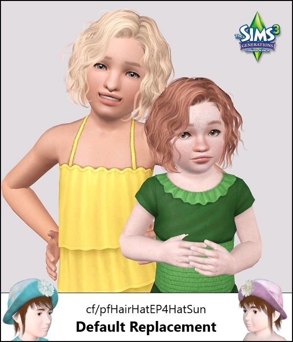 TS3 EP4 Default Replacement - cf/pfHairHatEP4Sun PF-CF Replaced with ...