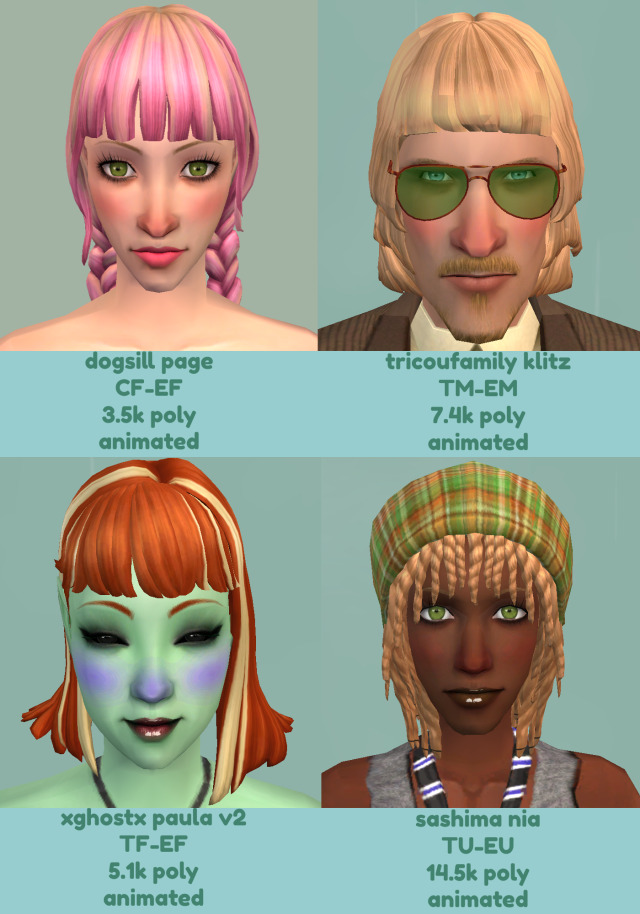 Clay Hair on Tumblr: today i have 4 more hair conversions for you guys ...