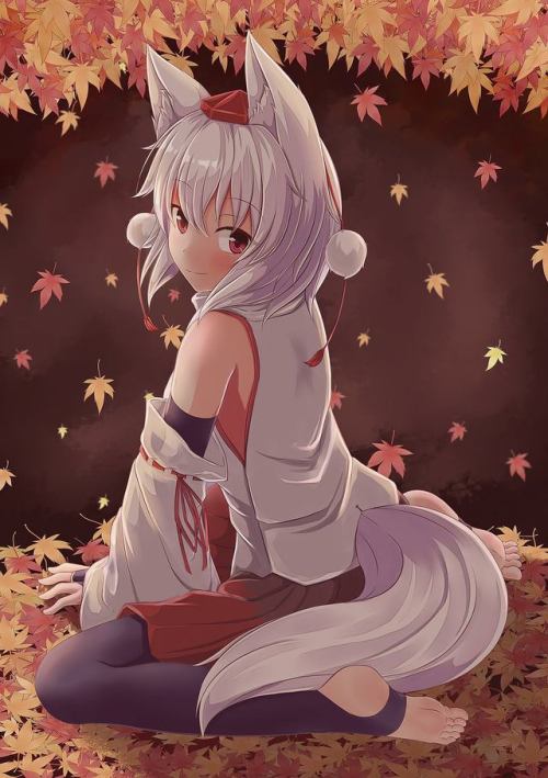 Wolf girl Inubashiri Momiji: Touhou Project fan art [Artist: Oohirakeisuke]