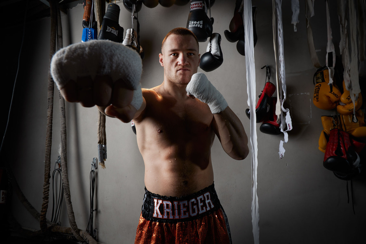 Getting ready to step in the ring for a pro fight.