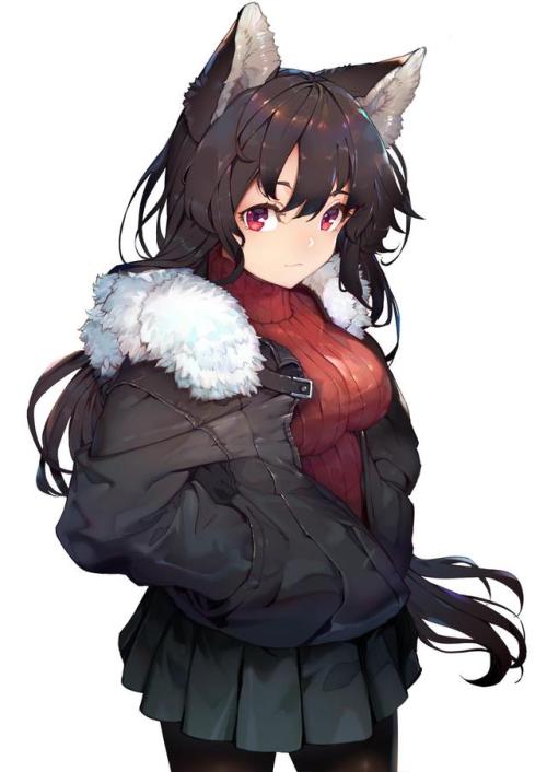 Wolf girl Imaizumi Kagerou: Touhou Project fan art [Artist: Onion (onion and pi-natto)]