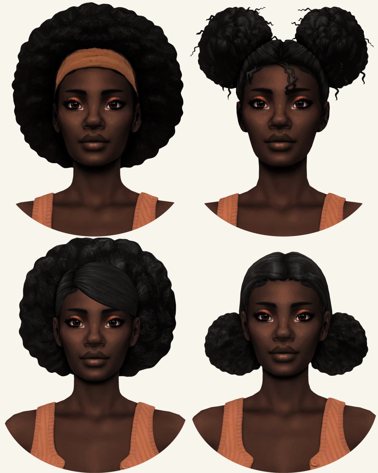 The sims 4 custom content hair afro - kloray