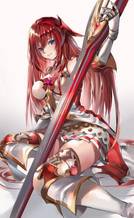 Alexiel: Granblue Fantasy mobile game art [Artist: Hinahino]