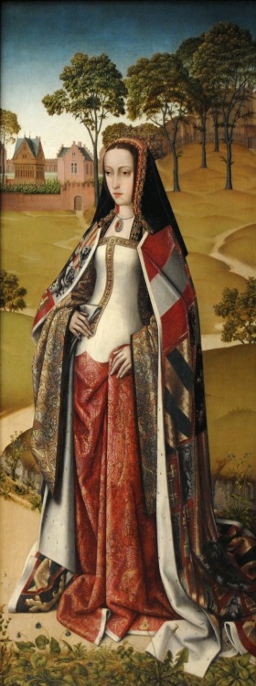 ca. 1505, Flanders
portrait of Juana, Queen of Castile and Aragon, from the Triptych of the Last Judgment in Zierikzee by Master of Afflighem (Jacob van Laethem?)
Brussels, Koninklijke Musea voor Schone Kunsten van België (Royal Museums of Fine Arts...