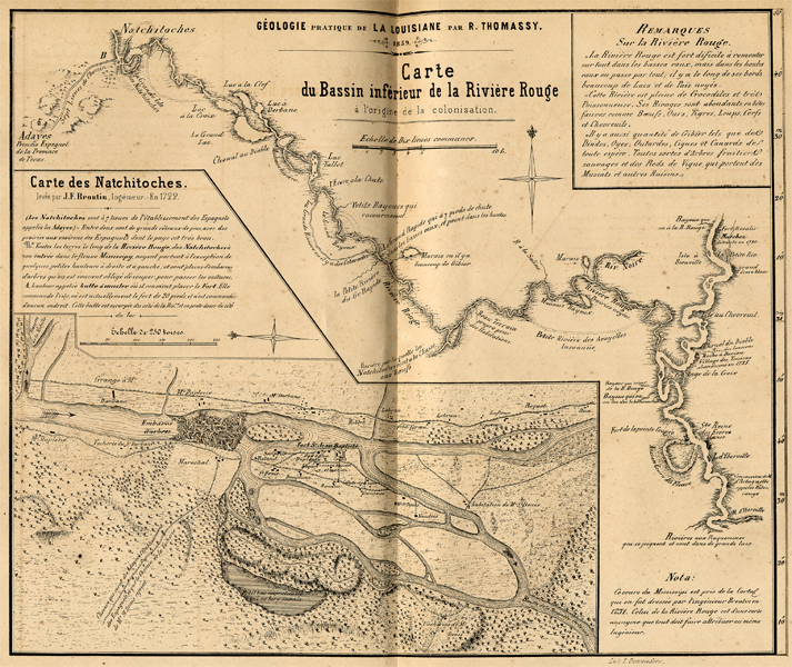 Carte du Bassin Inferieur de la Riviere Rouge