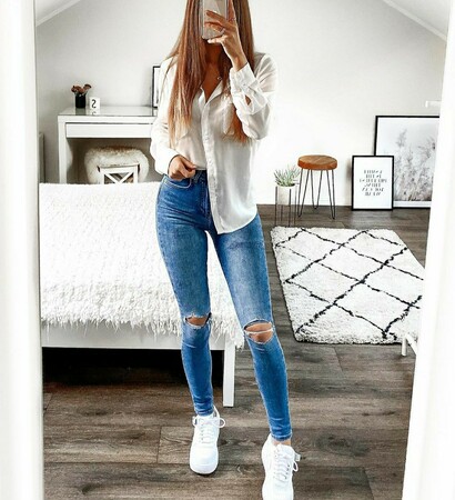 ootd, jeans and outfits