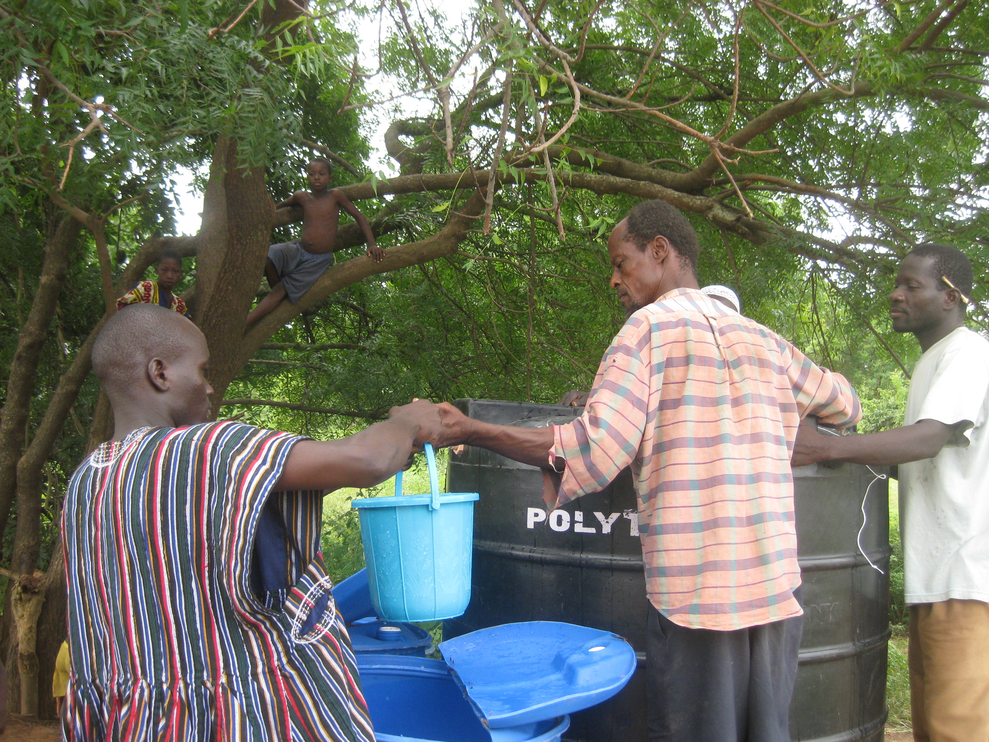 Step 2: transferring the water to the polytank