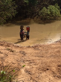 The river in Tunga - the village's only source of drinking water.