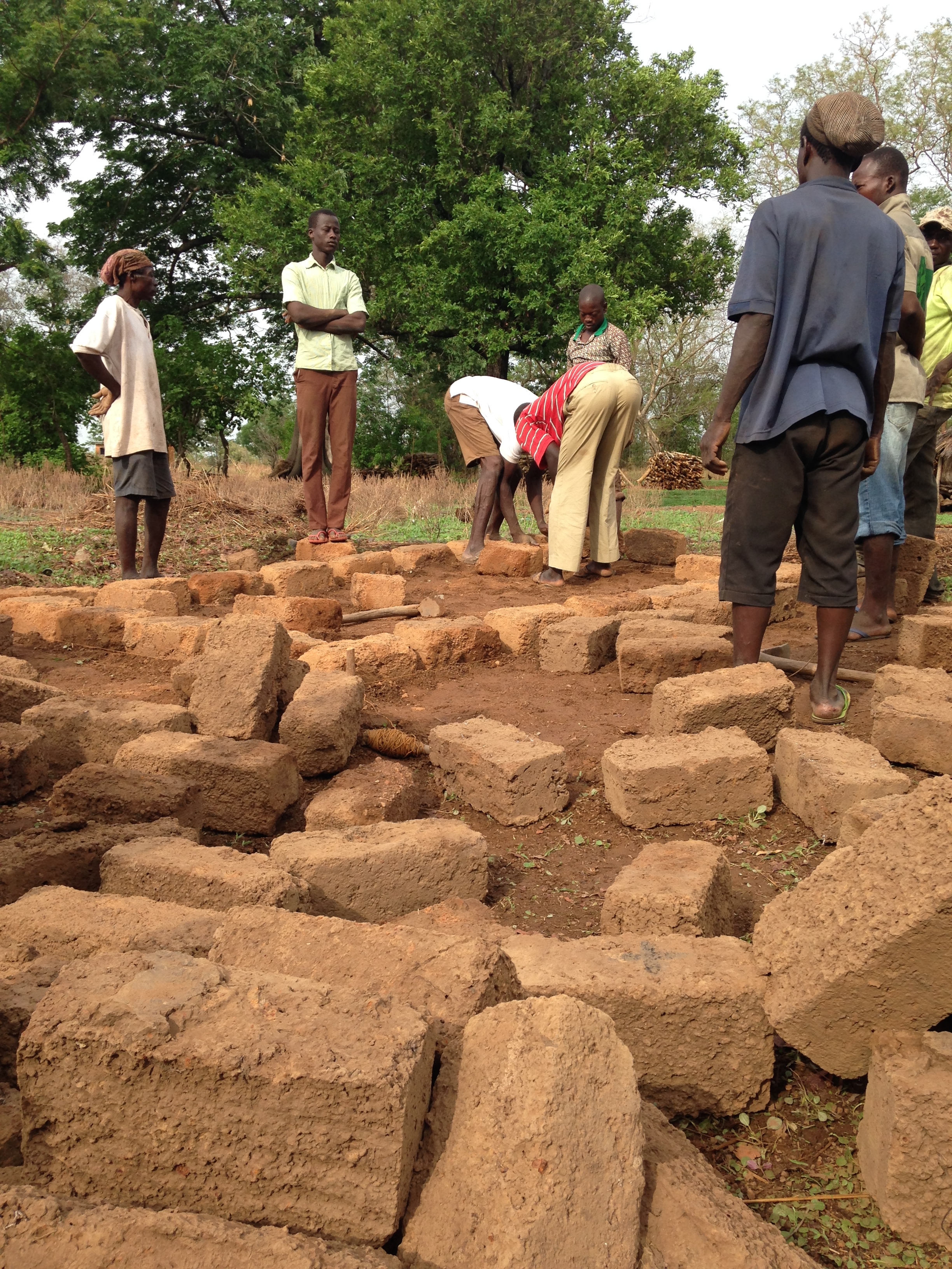 Gathering bricks