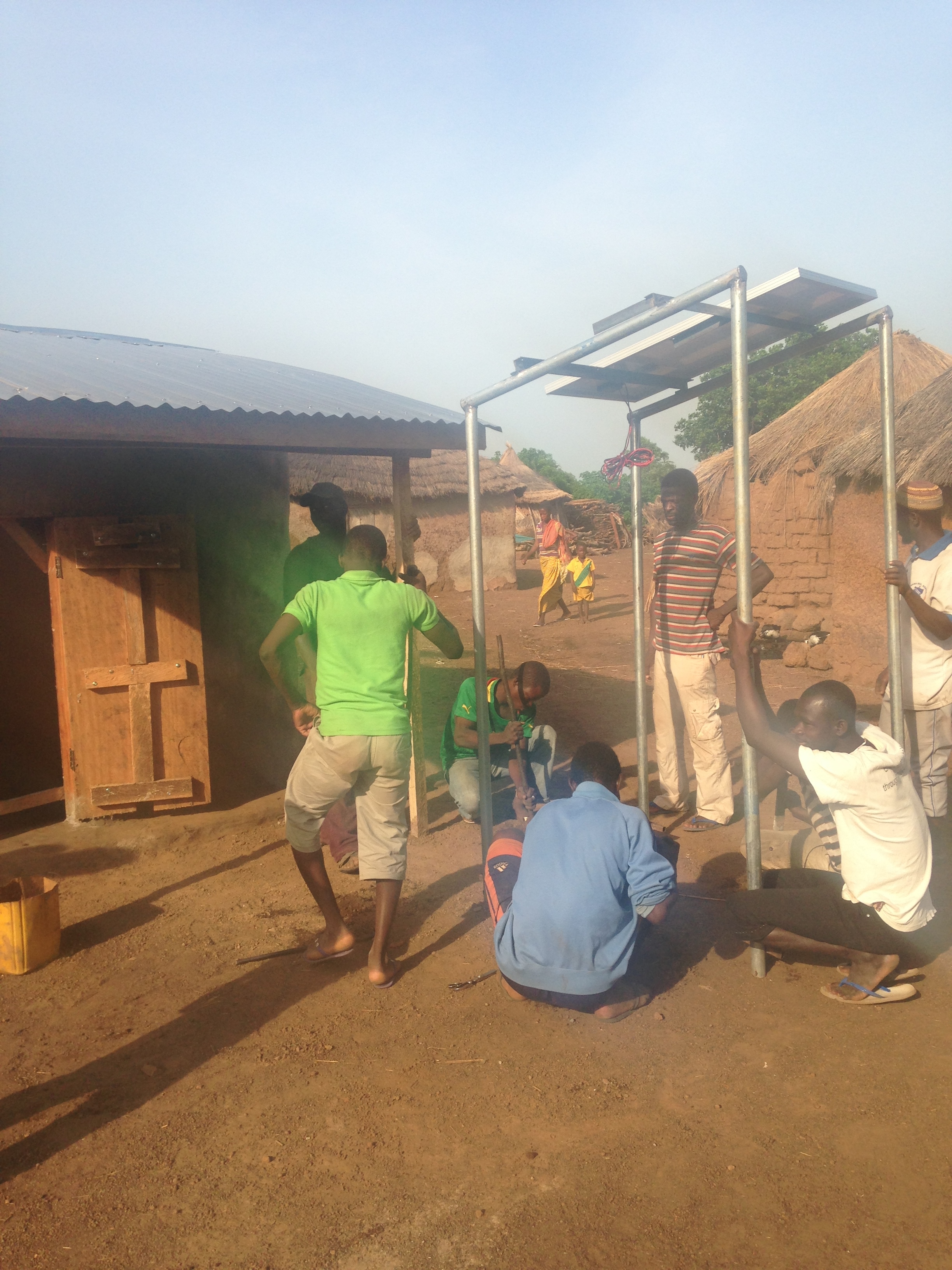 The finished solar charging center in Chani! What a beauty!