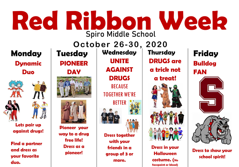 RED RIBBON WEEK-OCT. 26-30 (Middle School)) | Spiro Public Schools