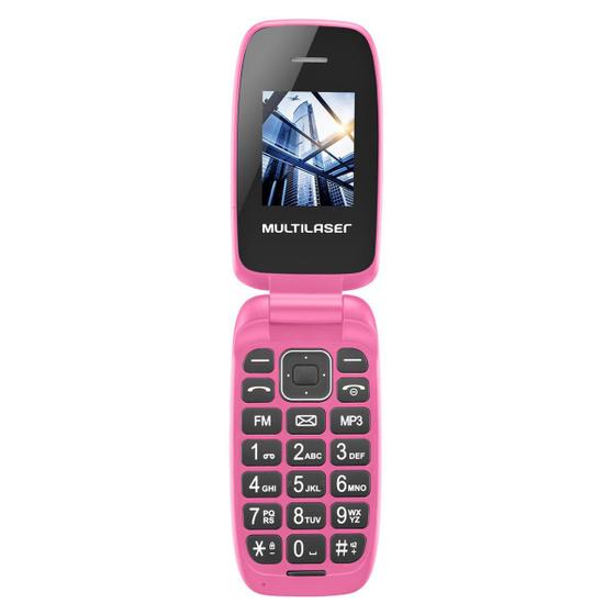 Celular Flip Up Rosa Dual Chip MP3 P9023 Multilaser - Celular Básico -  Magazine Luiza