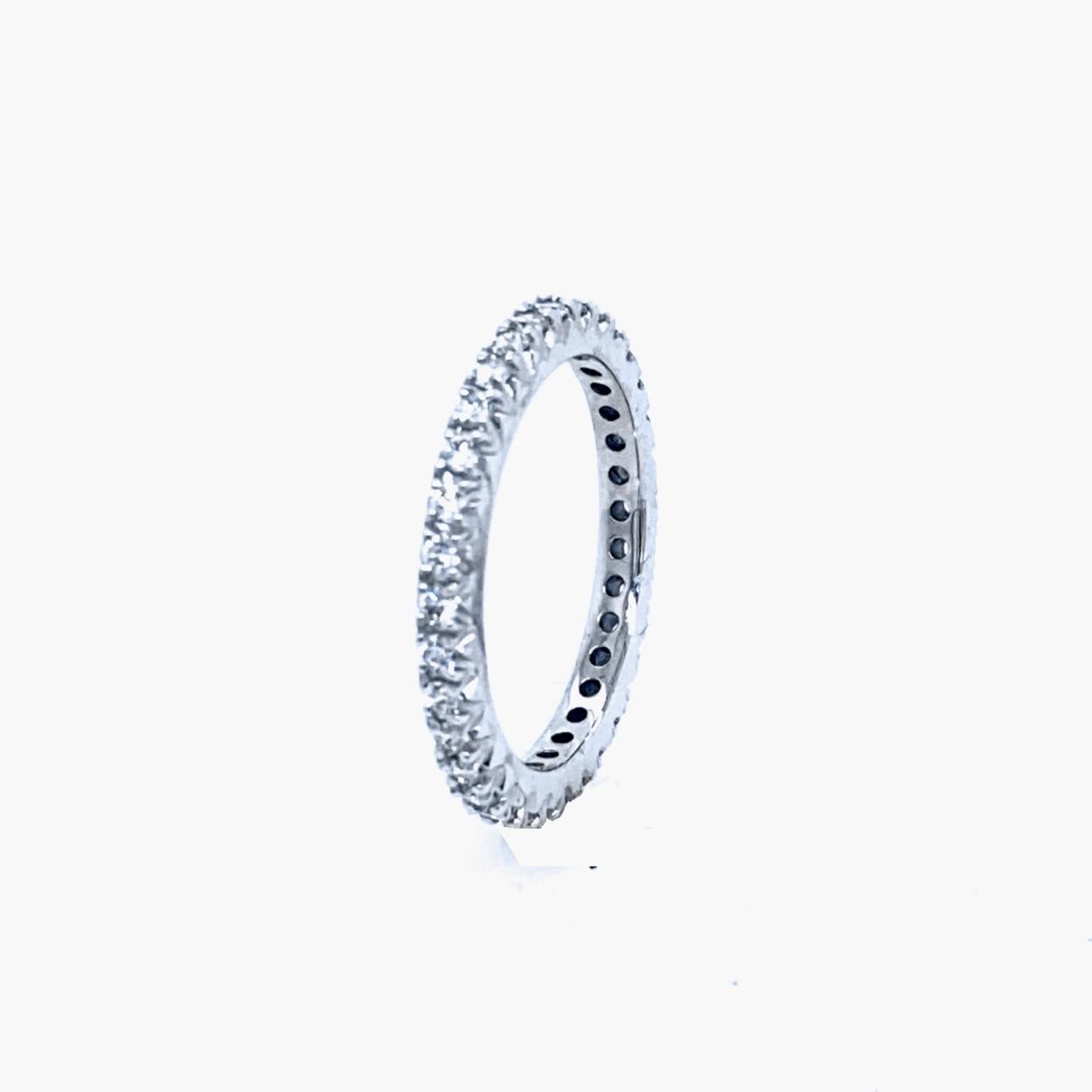 french pave eternity band