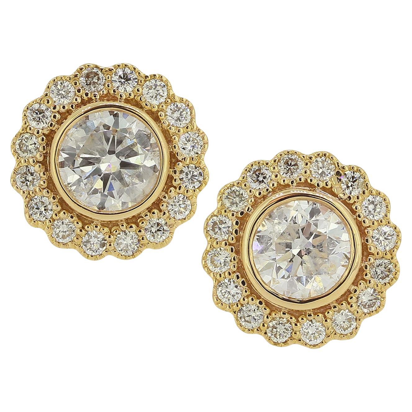 1.03 Carat Diamond Stud Earrings