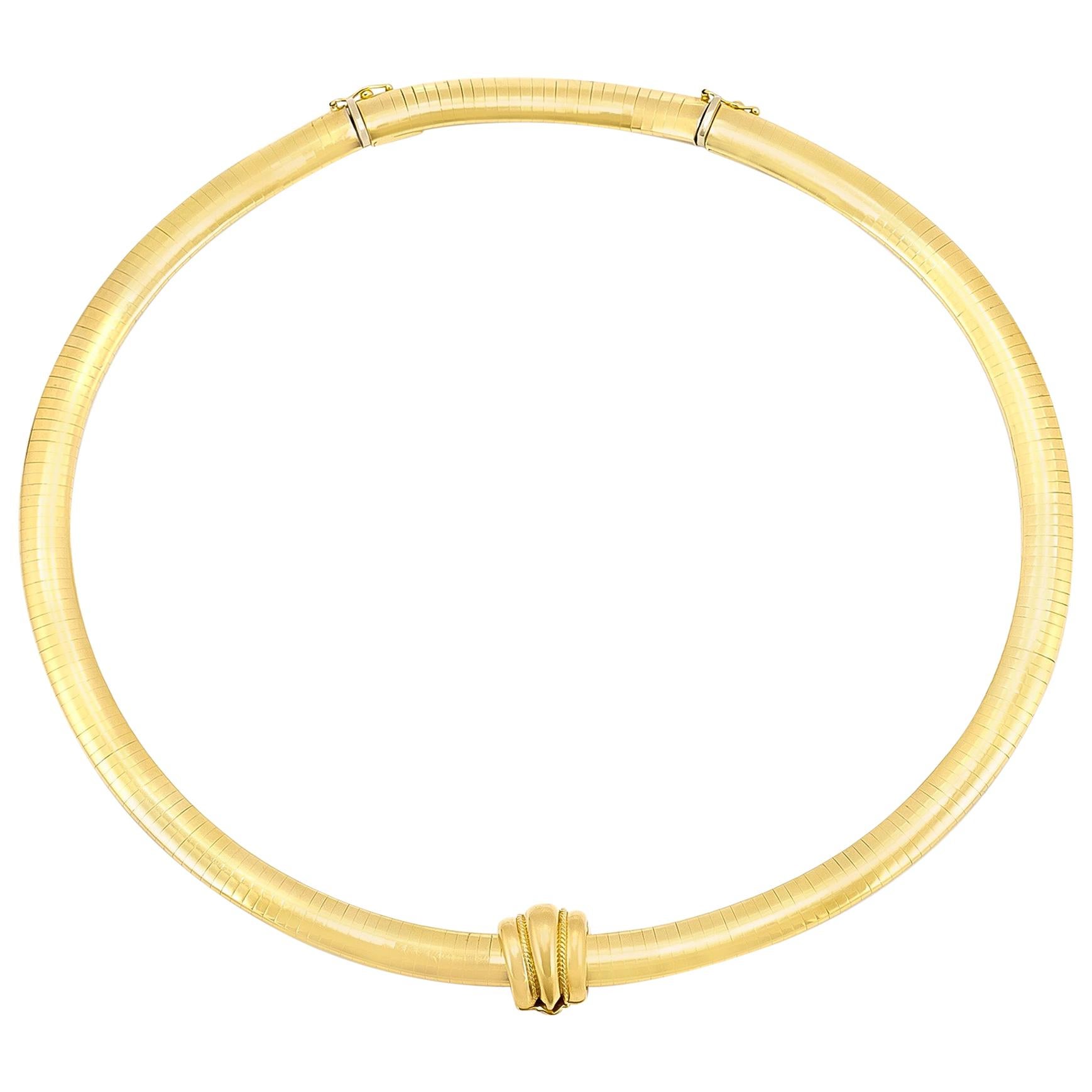 14 Karat Yellow Gold Choker Necklace