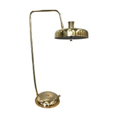 Vintage 1950s Italian Polished Brass Desk Lamp