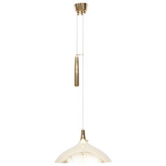 1960s Golden Brass Ceiling Lamp by Paavo Tynell 'b'