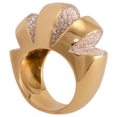 Diamond and Yellow Gold Cocktail Ring Circa 1980