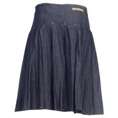 1990S JEAN PAUL GAULTIER Cotton Denim Men's JPG Kilt Skirt