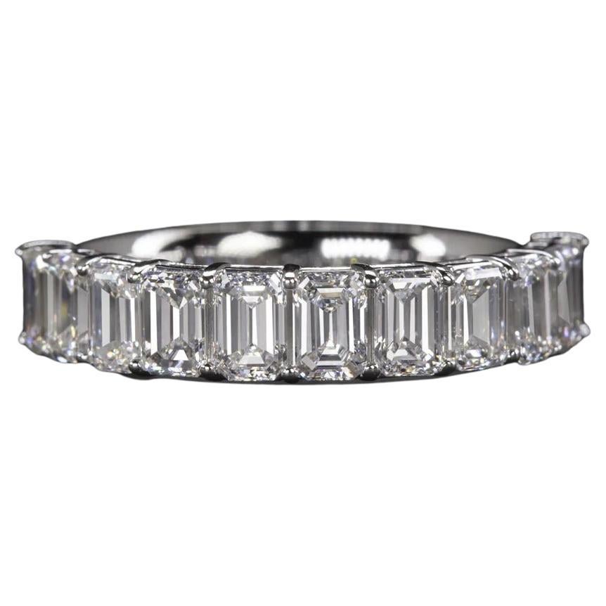 2 Carat Emerald Cut Eternity Band Ring