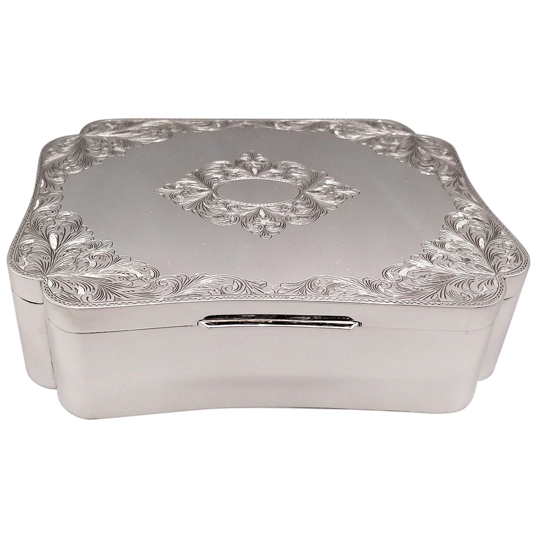 20th Century Italian Sterling Silver Jewelry Box