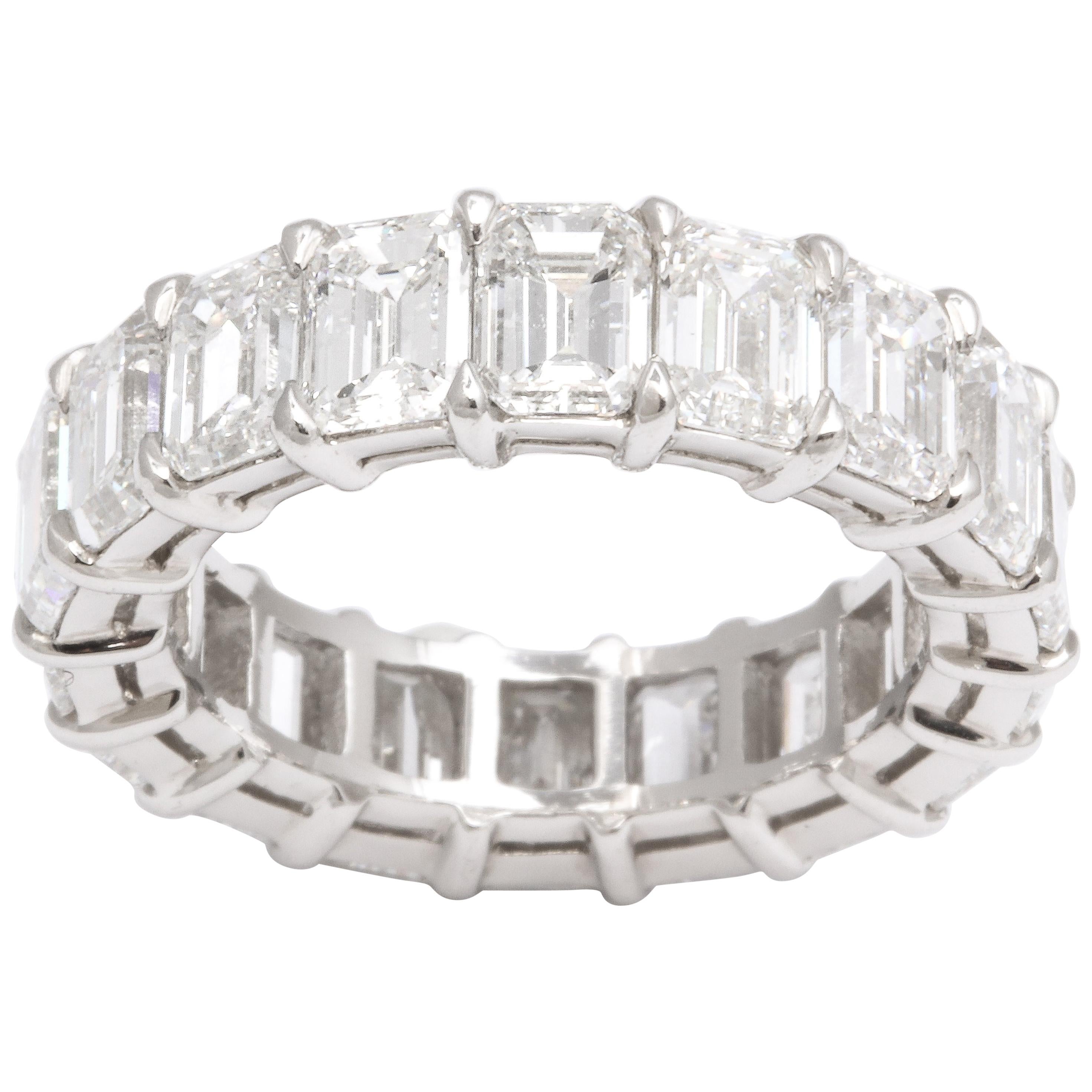 9 Carat Emerald Cut Diamond Eternity Band