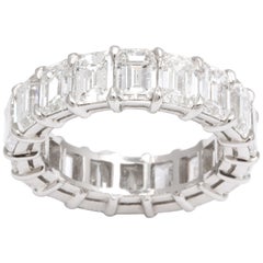 9 Carat Emerald Cut Diamond Eternity Band