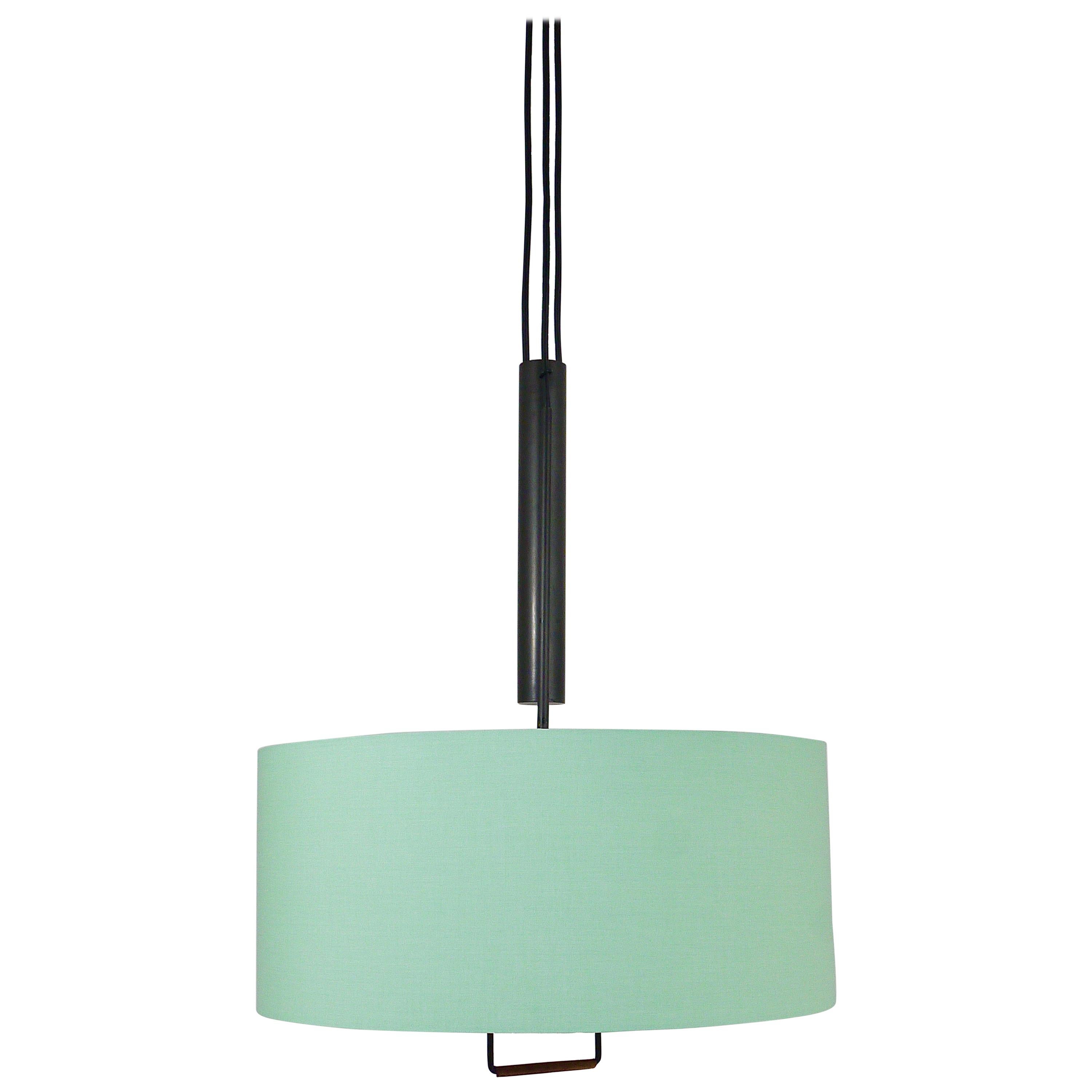 J.T. Kalmar Midcentury Adjustable Counterweight Pendant Lamp, Austria, 1950s