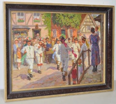 Bavarian Celebration Painting by WRS Stott c.1930s