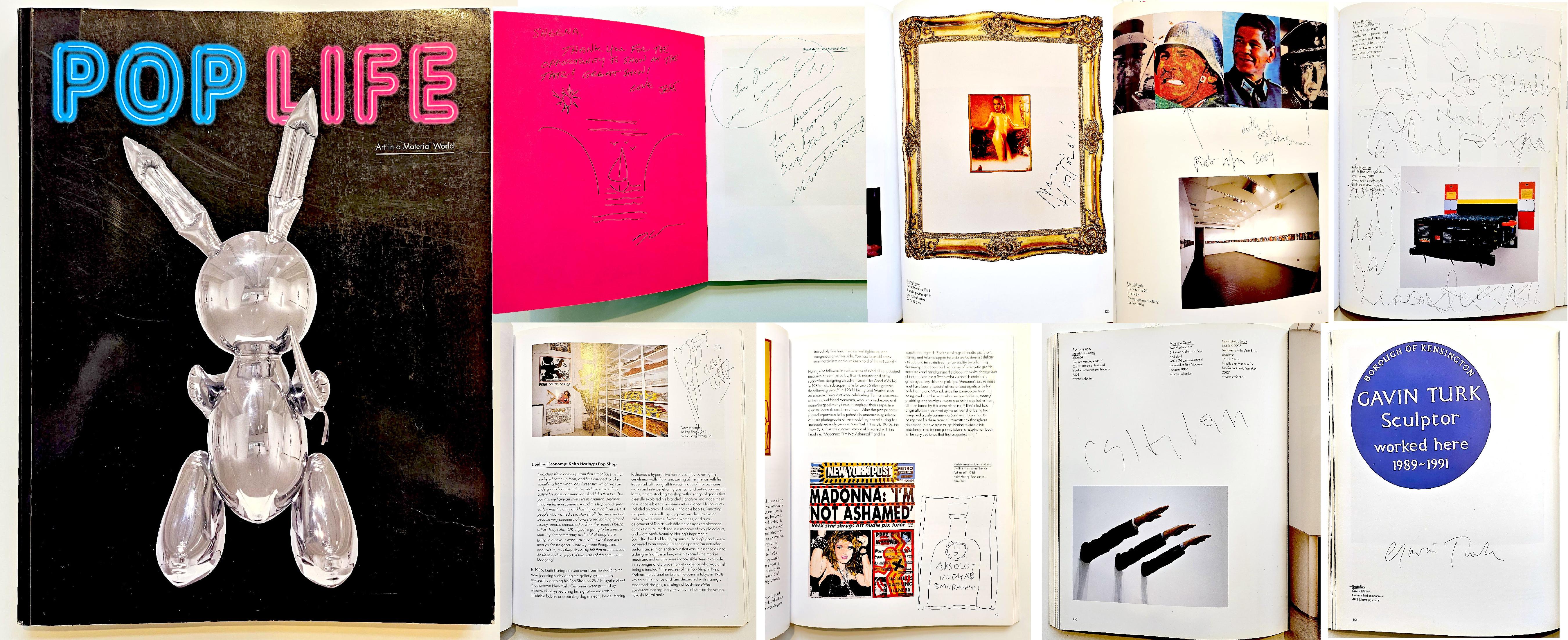 Unique signed drawings, inscriptions Takashi Murakami, Jeff Koons + in monograph