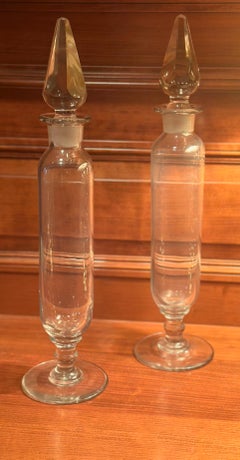 Pair of Early 19th Century Georgian Blown Glass Apothecary Bottles