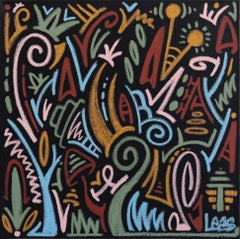 The Jungle Awakens - Dynamic Linear Design Composition Aboriginal Inspired Art